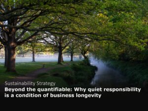 Beyond the quantifiable: why quiet responsibility is a condition of business longevity